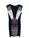 Etro Size 42 Black, White, Red Viscose & Acetate Sleeveless Abstract Print Dress Black, White, Red / 42