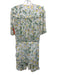 Veronica Beard Size 2 White, Green, Yellow Silk Front Zip Floral Print Dress White, Green, Yellow / 2