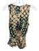 Ulla Johnson Size P Orange & Blue Cotton Abstract Print Rouched Sleeveless Top Orange & Blue / P