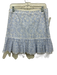 Veronica Beard Size 6 Blue & White Cotton Eyelets Striped Back Zip Skirt Blue & White / 6