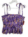 Ulla Johnson Size 4 Purple, Orange, Multi Cotton Micro Pleats Tiered Skirt Set Purple, Orange, Multi / 4