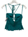 Ulla Johnson Size 0 Teal Blue Cotton Gathered front keyhole Sleeveless Top Teal Blue / 0