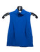 Kit Ace Size 6 Blue & Black Viscose Blend Zip Back Crop Sleeveless Mock Neck Top Blue & Black / 6