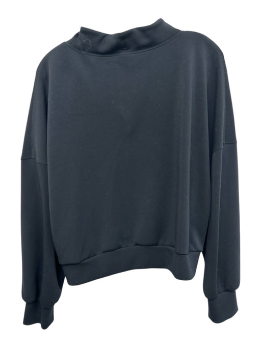 Spanx Size L Black Modal & Polyester Long Sleeve High Neck Drawstring Jacket Black / L