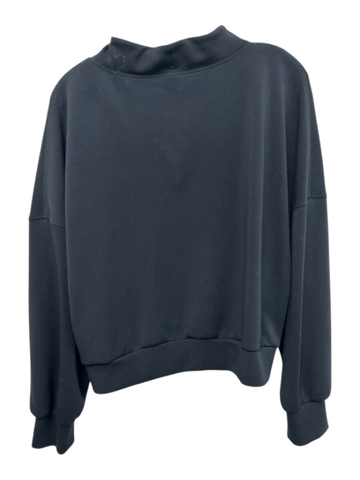 Spanx Size L Black Modal & Polyester Long Sleeve High Neck Drawstring Jacket Black / L