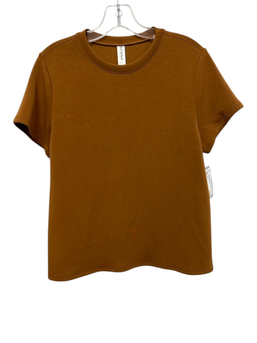 Spanx Size L Orange Nylon Blend Short Sleeve T Shirt Top Orange / L