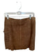 J. Crew Size Est M Brown Suede Back Zip Front Pocket Skirt Brown / Est M