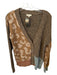 Mystree Size S Tan & brown Polyester Blend Knit Button Down Sweater Tan & brown / S