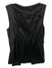 Leon Max Size S Black Silk Blend Sleeveless Square Neck Top Black / S
