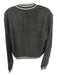 MNG Size M Black & White Acrylic Blend Long Sleeve Snap buttons Fuzzy Sweater Black & White / M