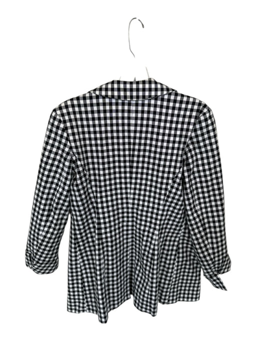 Tyler Boe Size 2 Black & White Cotton Long Sleeve Gingham Hook & Eye Jacket Black & White / 2