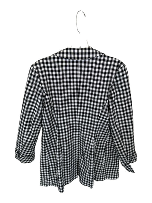 Tyler Boe Size 2 Black & White Cotton Long Sleeve Gingham Hook & Eye Jacket Black & White / 2