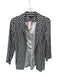 Tyler Boe Size 2 Black & White Cotton Long Sleeve Gingham Hook & Eye Jacket Black & White / 2