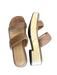 Nisolo Shoe Size Est 7 Brown & Beige Wood Two Strap Woven Block Heel Sandals Brown & Beige / Est 7