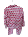Roller Rabbit Size S Magenta & White Cotton Long Sleeve Monkeys Pants Pajamas Magenta & White / S