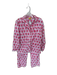 Roller Rabbit Size S Magenta & White Cotton Long Sleeve Monkeys Pants Pajamas Magenta & White / S