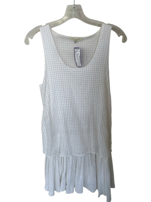 Rag & Bone Size S White Cotton Eyelet Layered Perforated Dress White / S
