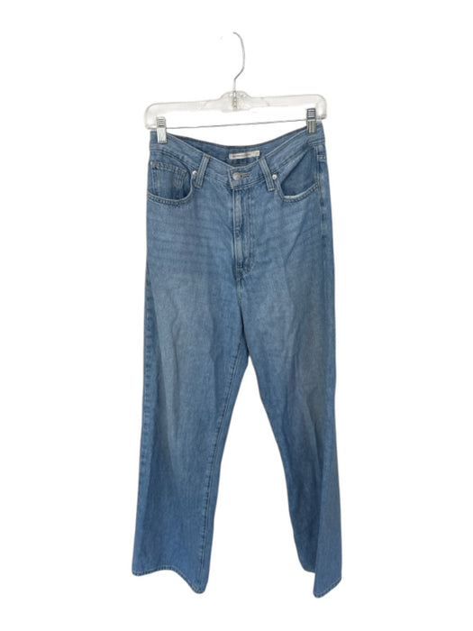 Levis Size 29 Light Wash Denim Cotton Straight Leg High Waist Pockets Jeans Light Wash / 29