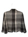 Tahari Size 6 plaid Wool Blend Collar Shoulder Pads Buttons Blazer plaid / 6