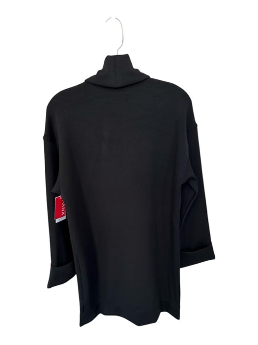 Spanx Size S Black Tencel Turtle Neck Mini Long Sleeve Cuffed Dress Black / S