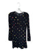 Diane Von Furstenberg Size 6 Black & Multi Viscose Mini Geode Long Sleeve Dress Black & Multi / 6