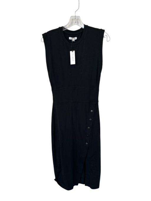 Grey State Size S Black Cotton Blend Maxi Buttons Slit Dress Black / S