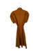 Zara Size S Harvest Gold Clasp up Maxi Collar Belt Dress Harvest Gold / S