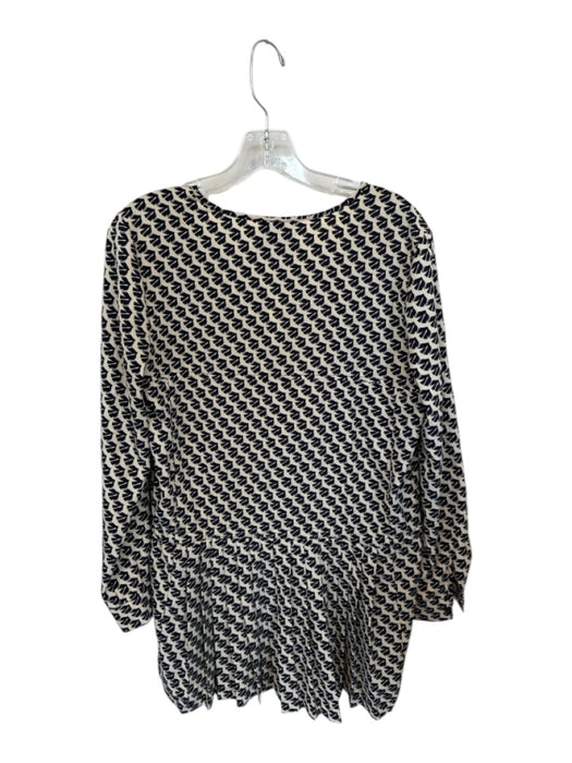 Maeve Size S Black & Tan Brown Polyester Tie & Elastic Waist Long sleeve top Top Black & Tan Brown / S