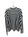 Normakamali Size S/36 Black & White Polyester Striped Collar Velcro closure Top Black & White / S/36