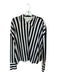 Normakamali Size S/36 Black & White Polyester Striped Collar Velcro closure Top Black & White / S/36
