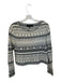 Rag & Bone Size XS Gray & White Cotton Scoop Neck Terry Cloth detail Knit Top Gray & White / XS