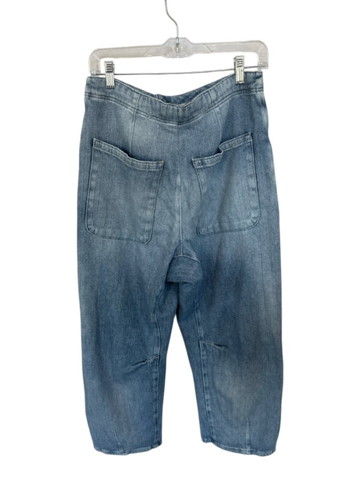 We The Free Size 28 Light Wash Denim Cotton High Waist Barrell Leg Jeans Light Wash Denim / 28