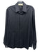 Boss Size 16.5 Black Cotton Striped Button Up Men's Long Sleeve Shirt Black / 16.5
