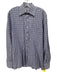 Canali Size L Purple & White Cotton Plaid Button up Men's Long Sleeve Shirt Purple & White / L