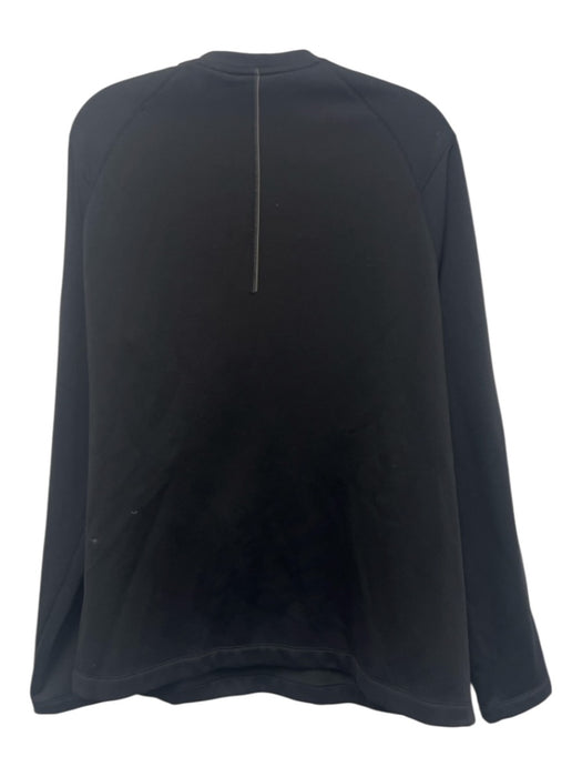Lululemon Size Est XL Black Synthetic Solid Side Zip Men's Long Sleeve Shirt Black / Est XL
