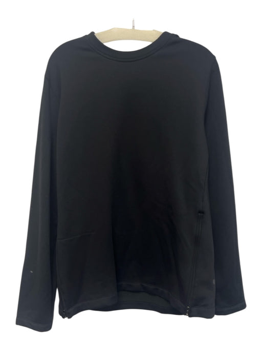 Lululemon Size Est XL Black Synthetic Solid Side Zip Men's Long Sleeve Shirt Black / Est XL