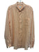 Peter Millar Size XL Orange Linen Solid Button up Men's Long Sleeve Shirt Orange / XL