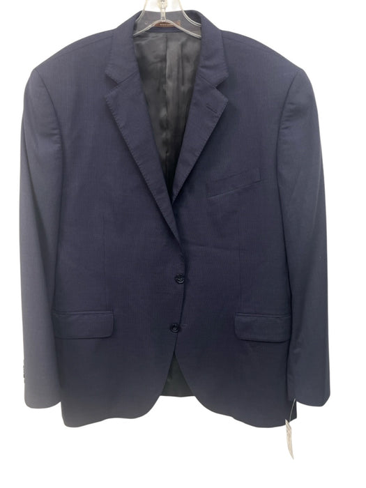 Peter Millar Navy Blue Wool Stripe 2 Button Men's Blazer Navy Blue / 44r