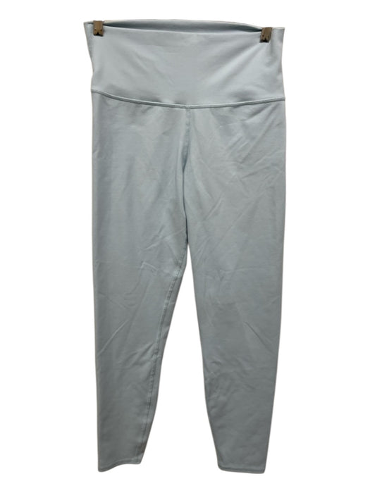 Alo Size L Light Blue Nylon Blend Elastic Waist Wide Waist Band Leggings Light Blue / L