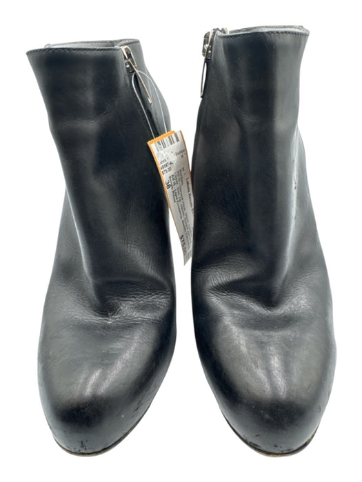 Sergio Rossi Shoe Size 38 Black Leather Upper Side Zip Stiletto Booties Black / 38