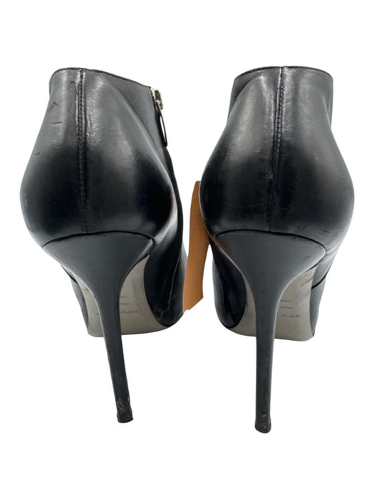 Sergio Rossi Shoe Size 38 Black Leather Upper Side Zip Stiletto Booties Black / 38