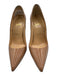Christian Louboutin Shoe Size 36.5 Beige Leather Upper Patent Pointed Toe Pumps Beige / 36.5