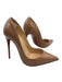 Christian Louboutin Shoe Size 36.5 Beige Leather Upper Patent Pointed Toe Pumps Beige / 36.5