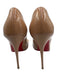Christian Louboutin Shoe Size 36.5 Beige Leather Upper Patent Pointed Toe Pumps Beige / 36.5