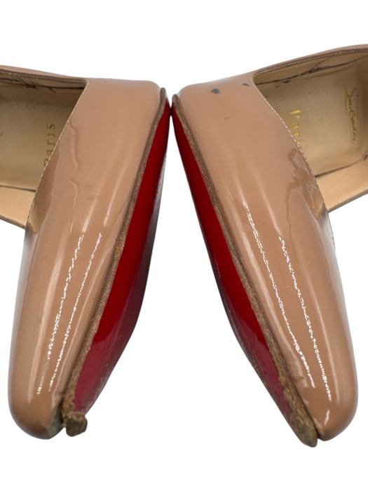 Christian Louboutin Shoe Size 36.5 Beige Leather Upper Patent Pointed Toe Pumps Beige / 36.5