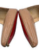 Christian Louboutin Shoe Size 36.5 Beige Leather Upper Patent Pointed Toe Pumps Beige / 36.5