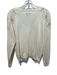 Desigual Size XS Cream & Copper Ramie & Cotton Long Sleeve Rhinestone Sweater Cream & Copper / XS
