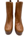 Michael Michael Kors Shoe Size 7.5 Brown Leather Stacked Heel Platform Booties Brown / 7.5