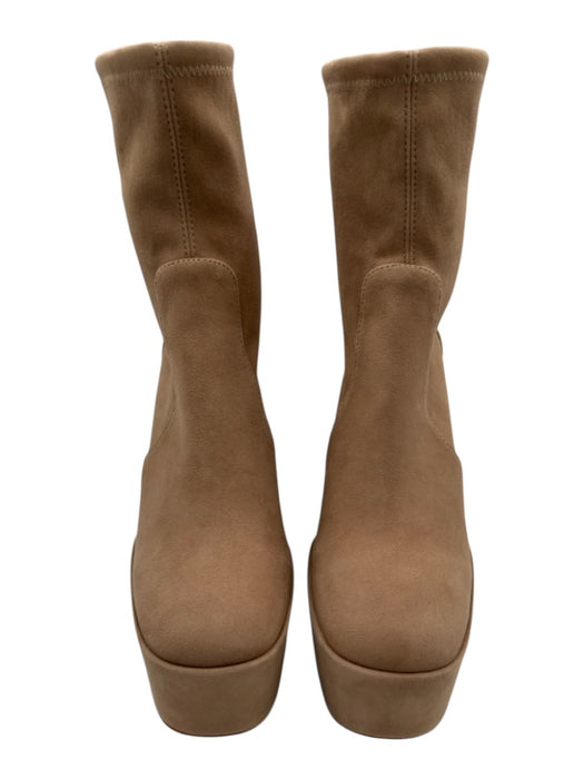 Stuart Weitzman Shoe Size 7 Taupe Biege Suede Platform Booties Taupe Biege / 7