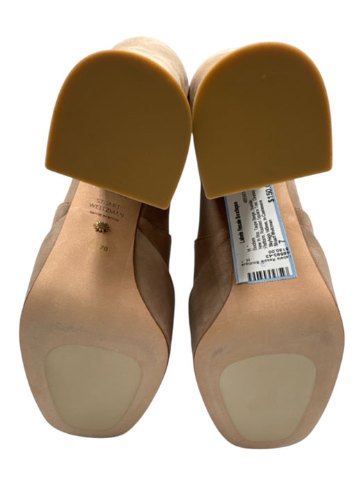 Stuart Weitzman Shoe Size 7 Taupe Biege Suede Platform Booties Taupe Biege / 7